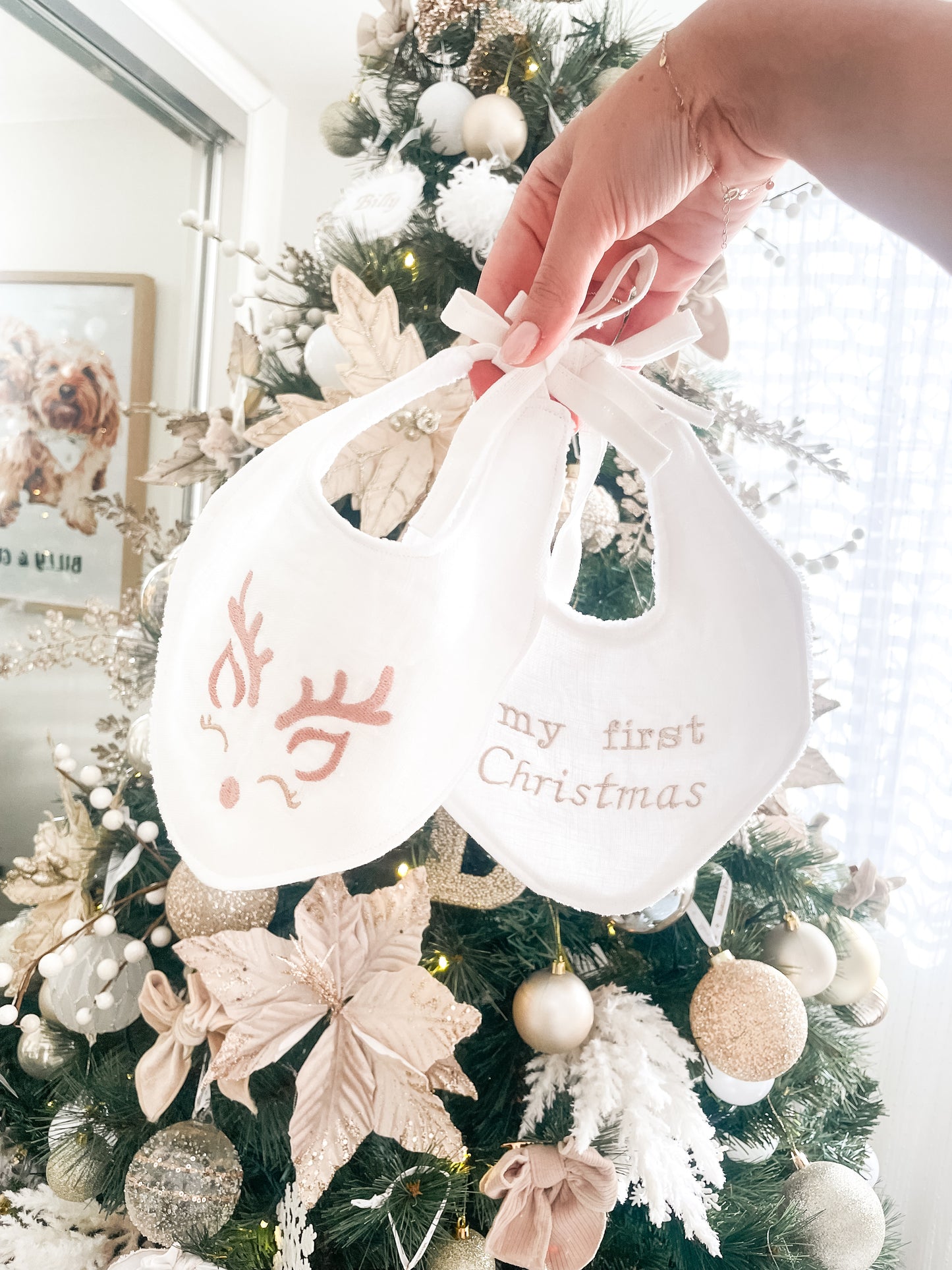 My First Christmas Baby Bib