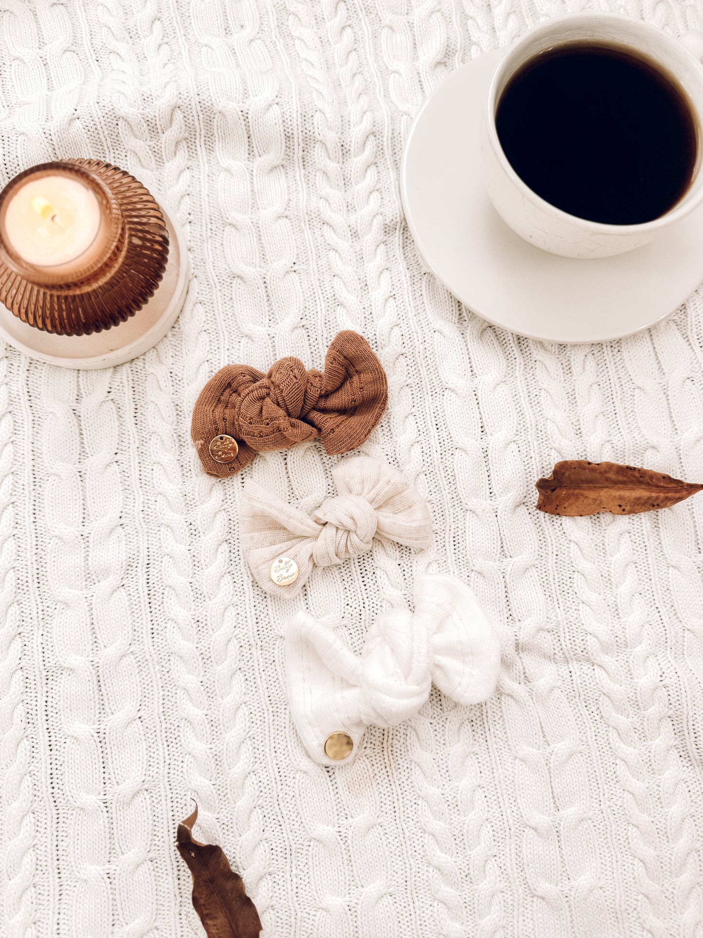 Coffee Knot Hair Bow