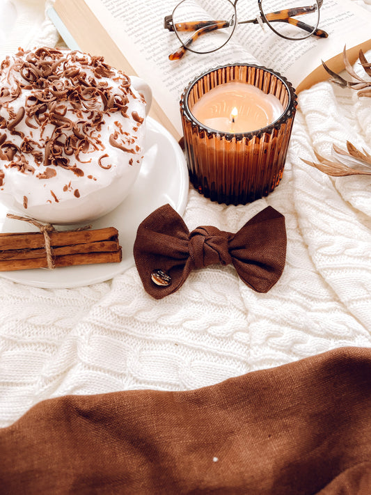 Mocha Knot Hair Bow