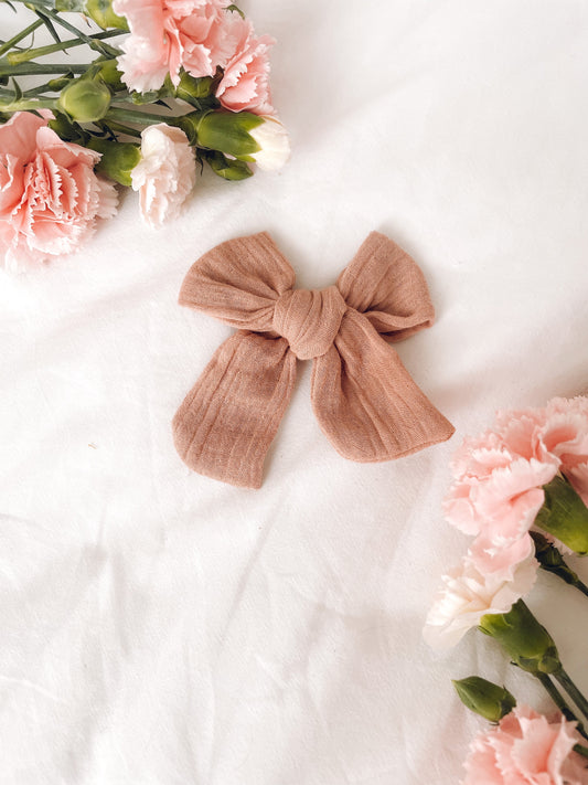 Peach Hair Bow